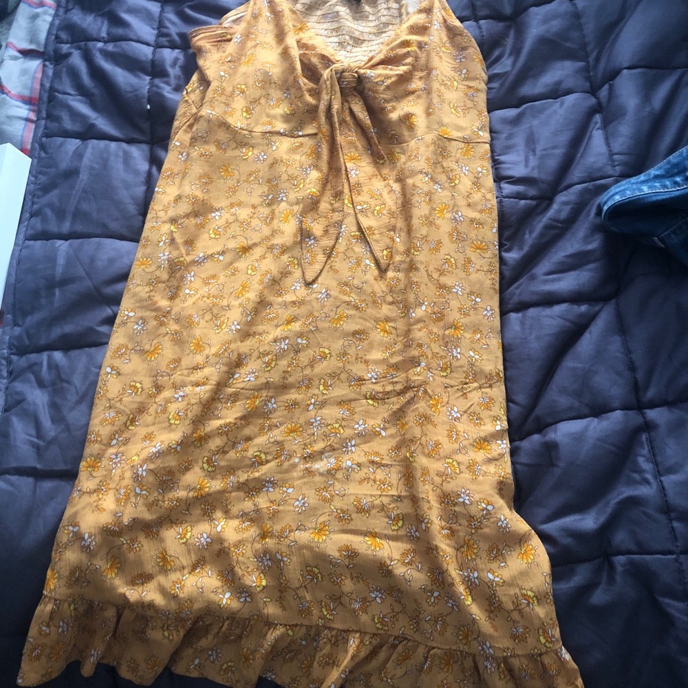 Cotton on mustard yellow dress